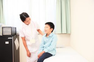 Pediatric nurse and children