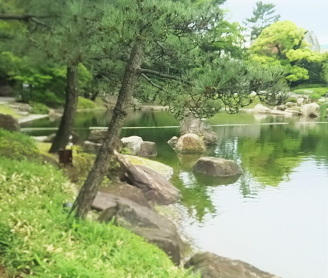 徳川園池の風景Sono Tokugawa Scenery of the pond