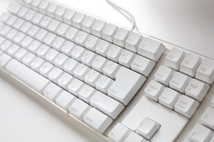 White computer keyboard
