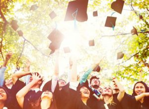 Diversity Students Graduation Success Celebration Concept